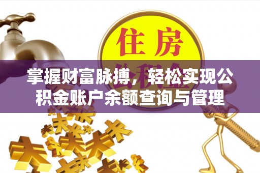 莆田掌握财富脉搏，轻松实现公积金账户余额查询与管理