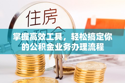 莆田掌握高效工具，轻松搞定你的公积金业务办理流程