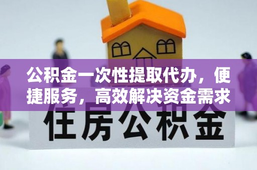 莆田公积金一次性提取代办，便捷服务，高效解决资金需求