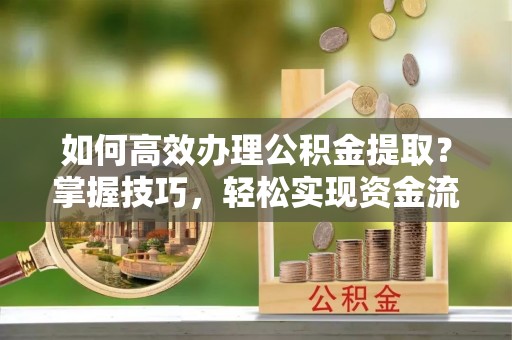 莆田如何高效办理公积金提取？掌握技巧，轻松实现资金流动