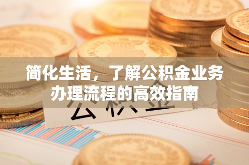 莆田简化生活，了解公积金业务办理流程的高效指南